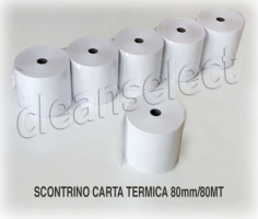 SCONTRINO CARTA TERMICA 80mm/80MT /5 pz