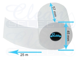 SCONTRINO CARTA TERMICA 57mm/25MT /10 pz POS